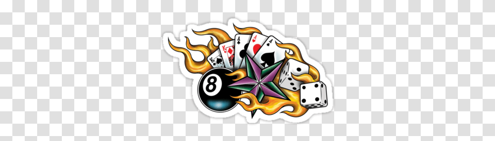 Flaming Nautical Star Tattoo 8 Ball Tattoo, Dynamite, Bomb, Weapon, Weaponry Transparent Png