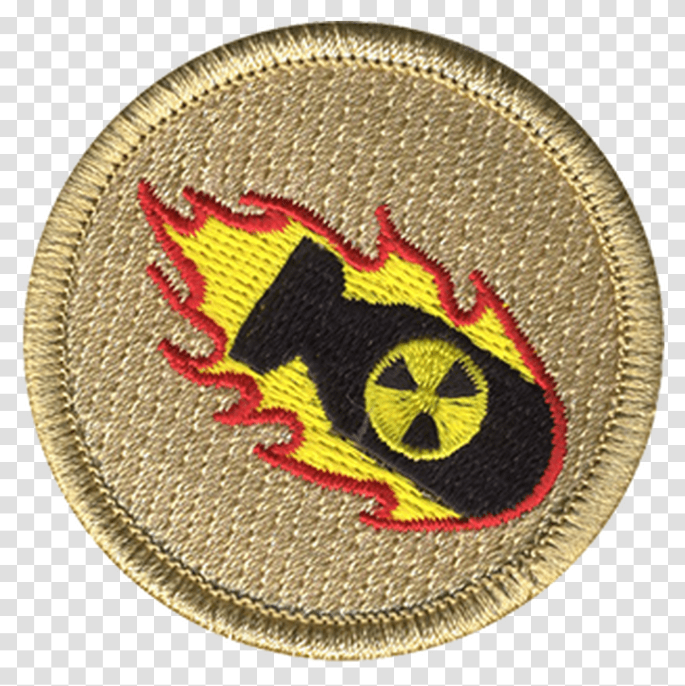 Flaming Nuke Patrol Patch Emblem, Logo, Symbol, Trademark, Rug Transparent Png