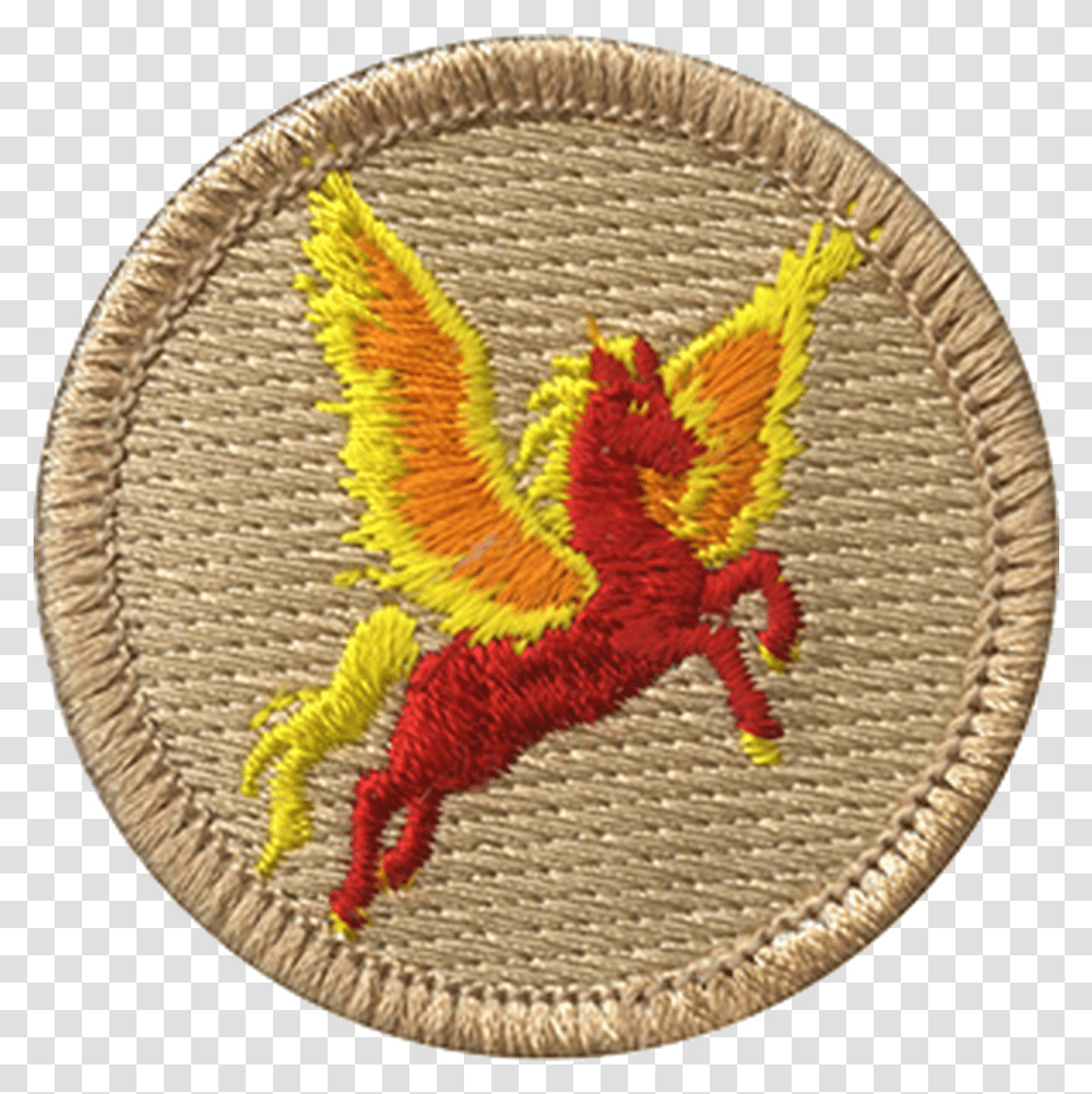 Flaming Pegasus Patrol Patch Red Logo, Rug, Symbol, Trademark, Badge Transparent Png