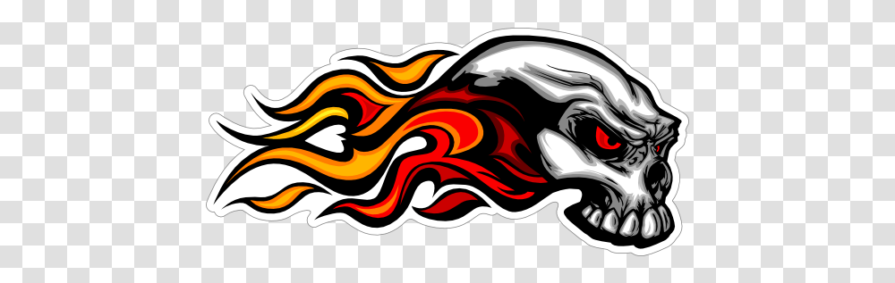 Flaming Skull Car Decal Flames, Graphics, Art, Modern Art, Nature Transparent Png