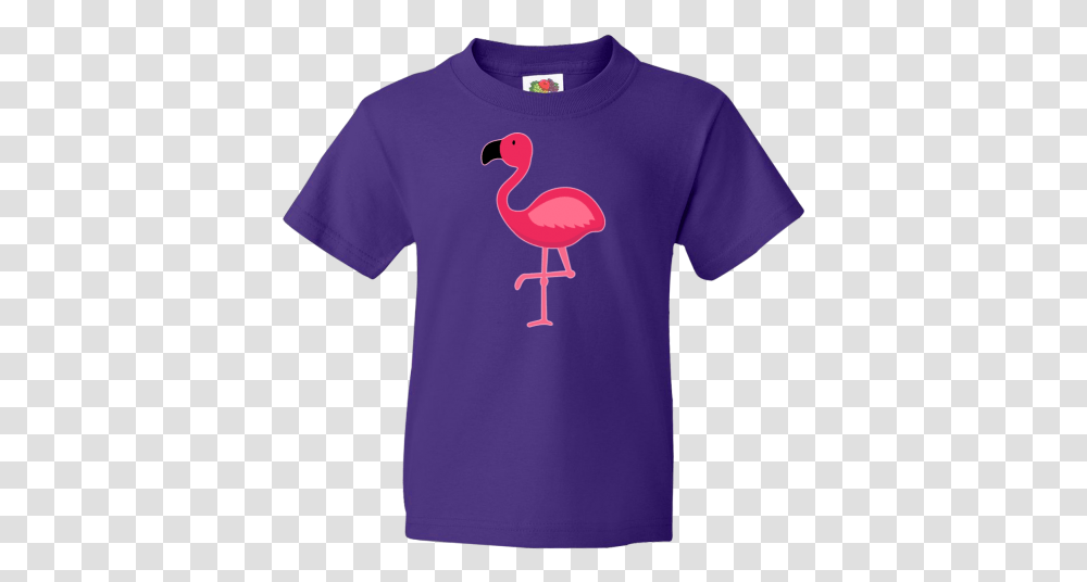Flamingo Bird Youth T Greater Flamingo, Clothing, Apparel, Waterfowl, Animal Transparent Png