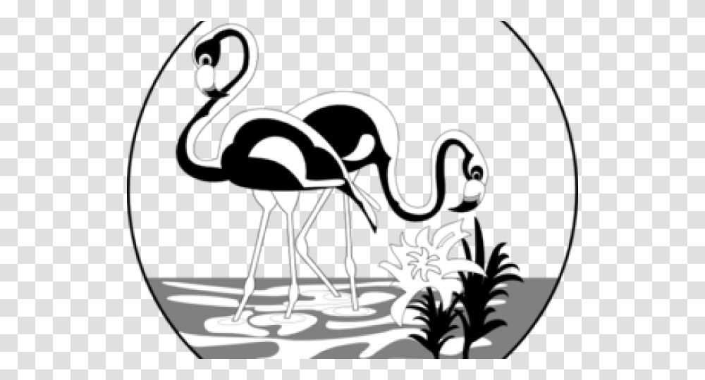 Flamingo Clipart Black And White, Animal, Insect, Invertebrate, Stencil Transparent Png