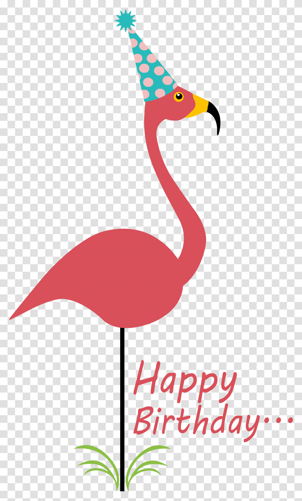 Flamingo Clipart Happy Birthday Clip Art Flamingo Birthday, Animal, Bird Transparent Png