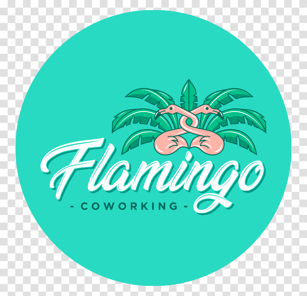 Flamingo Coworking, Logo, Animal, Plant Transparent Png