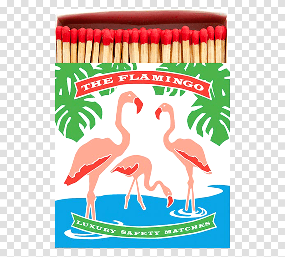 Flamingo Luxury Safety Matches, Animal, Bird Transparent Png