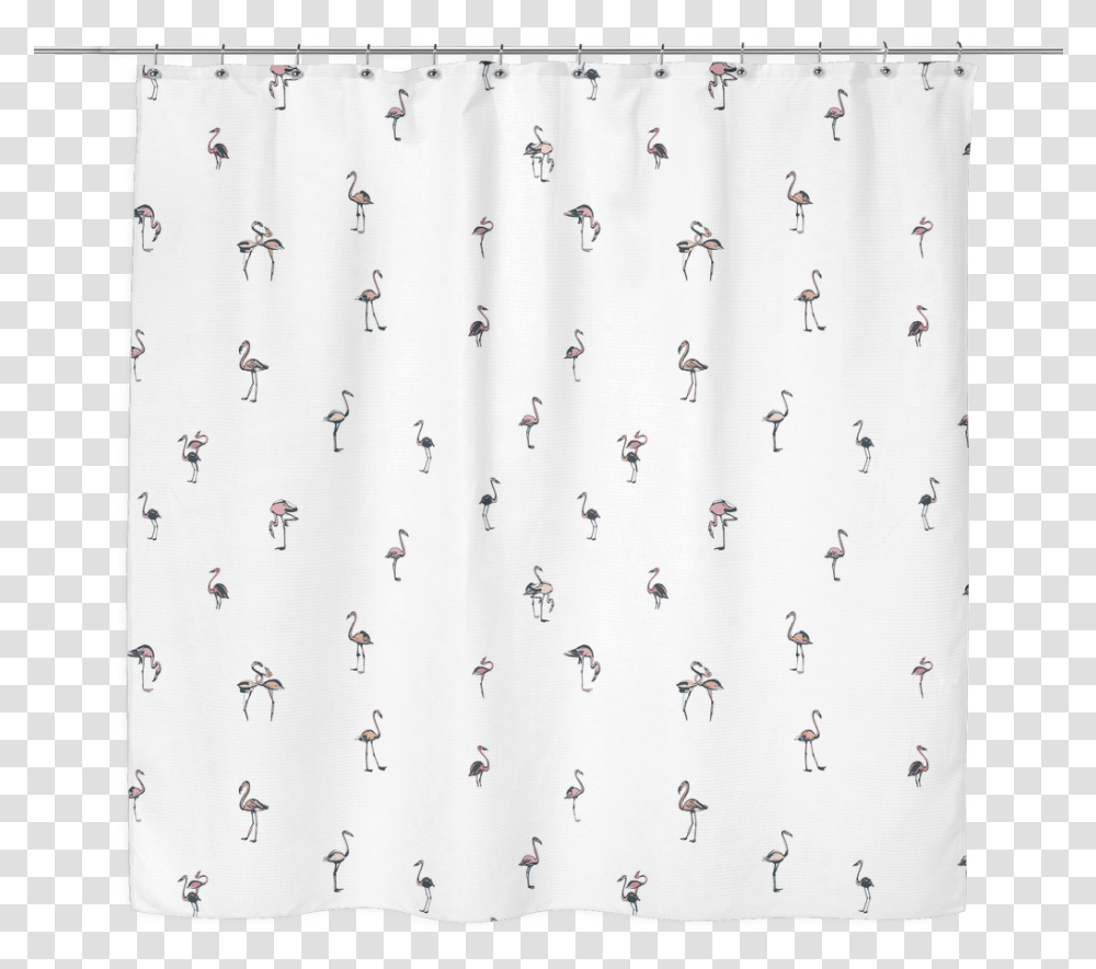 Flamingo Print Shower Curtain Duck, Bird, Animal, Insect, Invertebrate Transparent Png