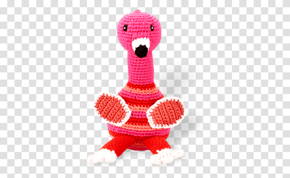 Flamingo Rattle Crochet, Toy, Plush, Animal, Knitting Transparent Png