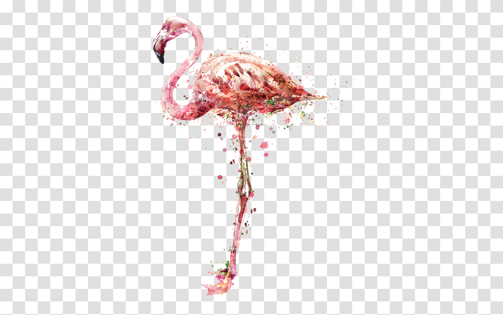 Flamingo Watercolor Painting, Cross, Sea Life, Animal Transparent Png