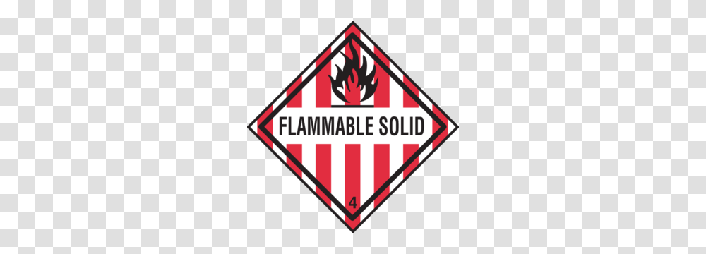 Flammable Solid Clip Art, Road Sign, Label Transparent Png