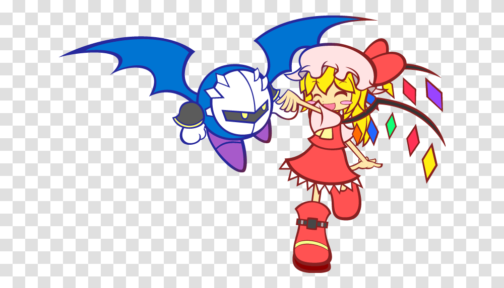 Flandre Scarlet And Meta Knight Drawn By Yampk Kirby Flandre Scarlet, Performer, Poster Transparent Png