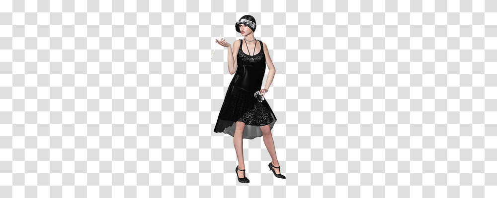 Flapper Girl Person, Dress, Long Sleeve Transparent Png