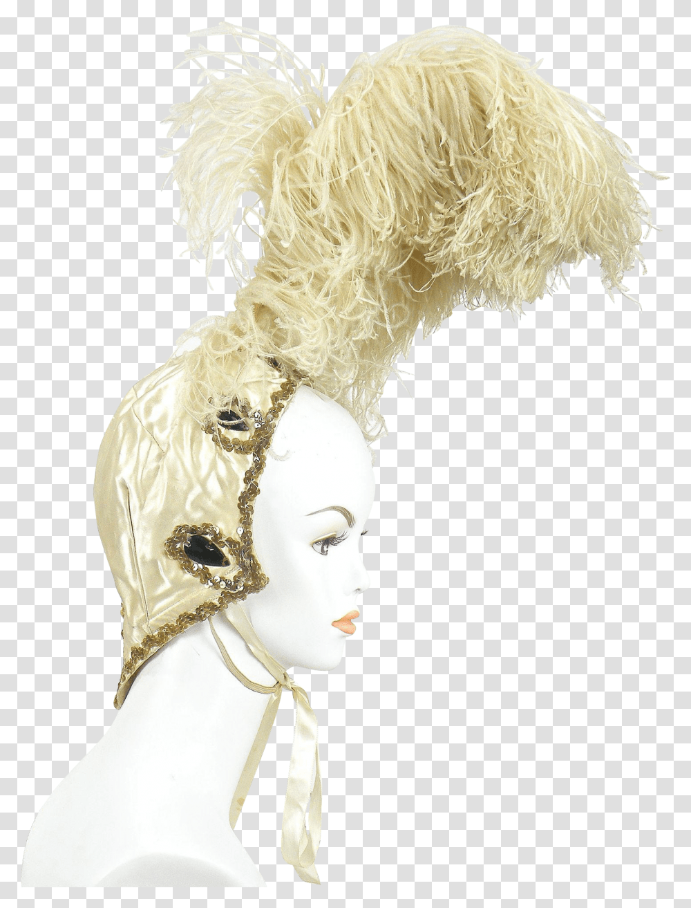 Flappers Drawing Feather Boa Costume Hat, Figurine, Person, Human, Head Transparent Png