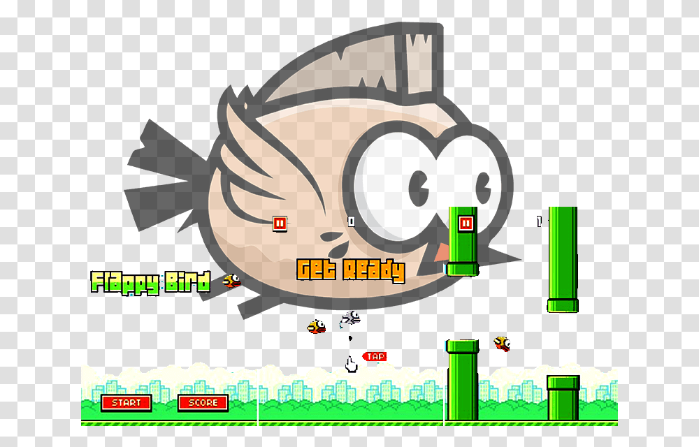 Flappy Bird Clone Create A Flappy Bird Game In Affordable Flappy Bird With No Background, Poster, Advertisement, Super Mario Transparent Png
