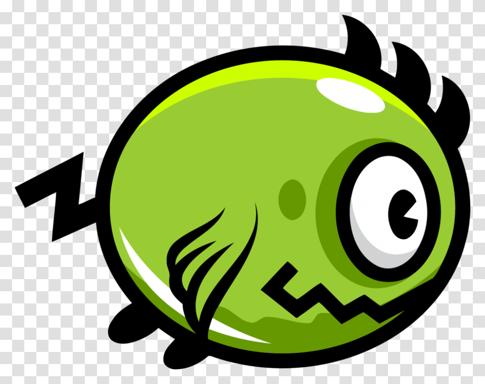 Flappy Bird Flippy Monster Game Monster App, Tennis Ball, Green, Plant, Goggles Transparent Png