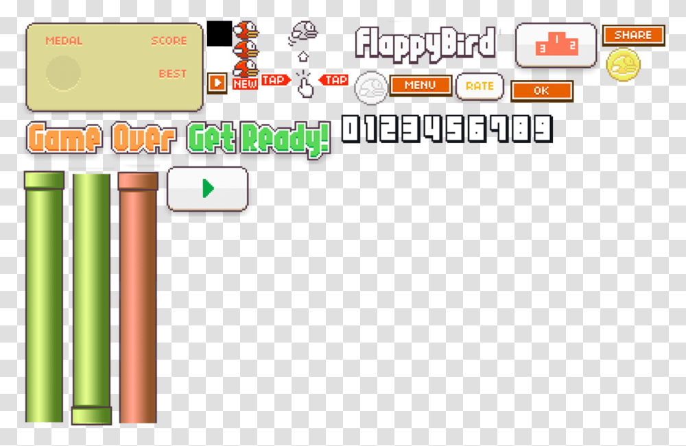 Flappy Bird, Super Mario, Scoreboard, Word Transparent Png