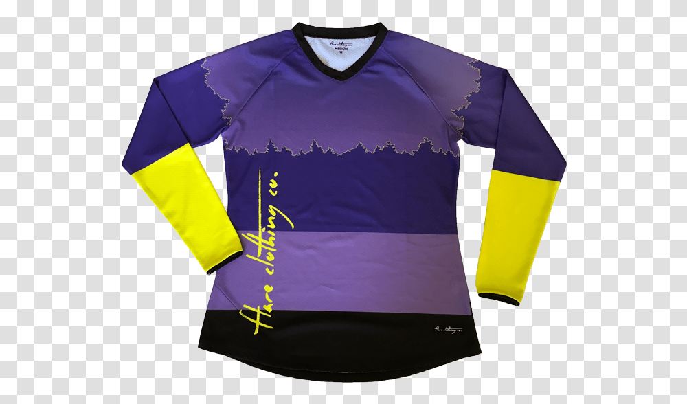 Flare Roost Downhill Jersey Purple Long Sleeved T Shirt, Apparel, Tent, T-Shirt Transparent Png