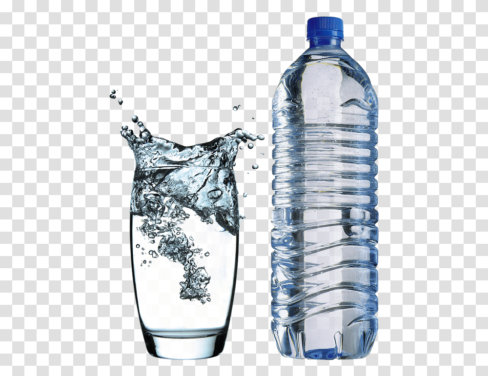 Flasche Wasser Mit Glas, Bottle, Mineral Water, Beverage, Water Bottle Transparent Png