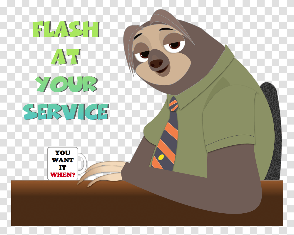 Flash From With Flash The Sloth, Word, Poster, Advertisement Transparent Png