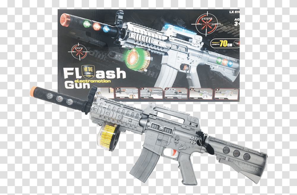 Flash Gun Bc724 Assault Rifle, Weapon, Weaponry, Shotgun, Machine Gun Transparent Png