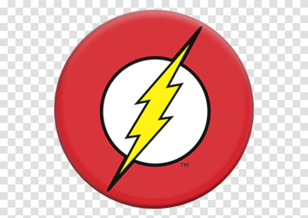 Flash Popsocket Clipart Flash Dc Comics Logo, Sign, Star Symbol, Trademark Transparent Png