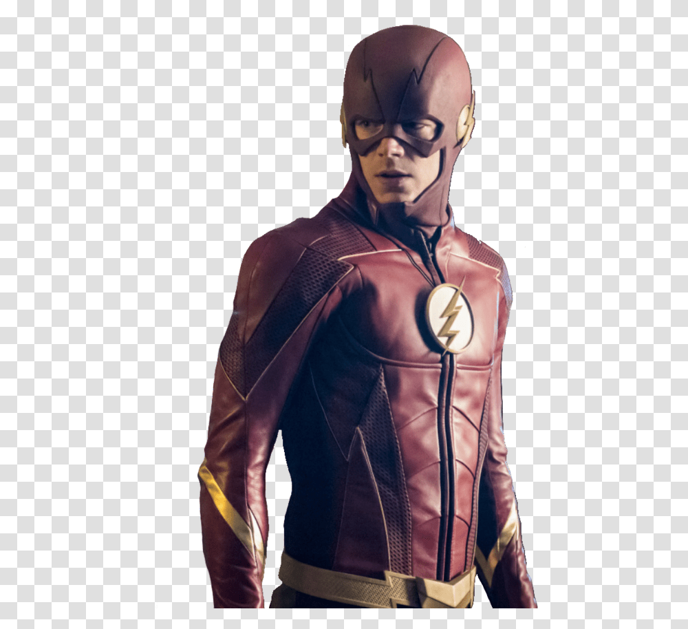Flash Season 4 Suit Image Flash Saison 4 Suit, Clothing, Apparel, Person, Jacket Transparent Png