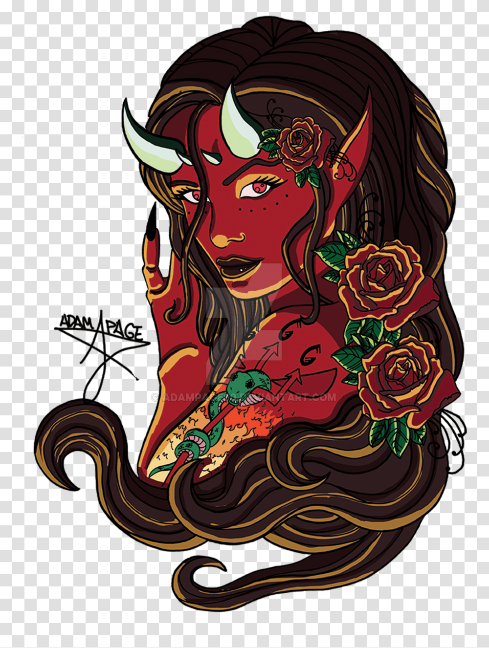 Flash Tattoo Demon Devil Michael Download Free Image Tattoo Satan, Modern Art, Drawing Transparent Png