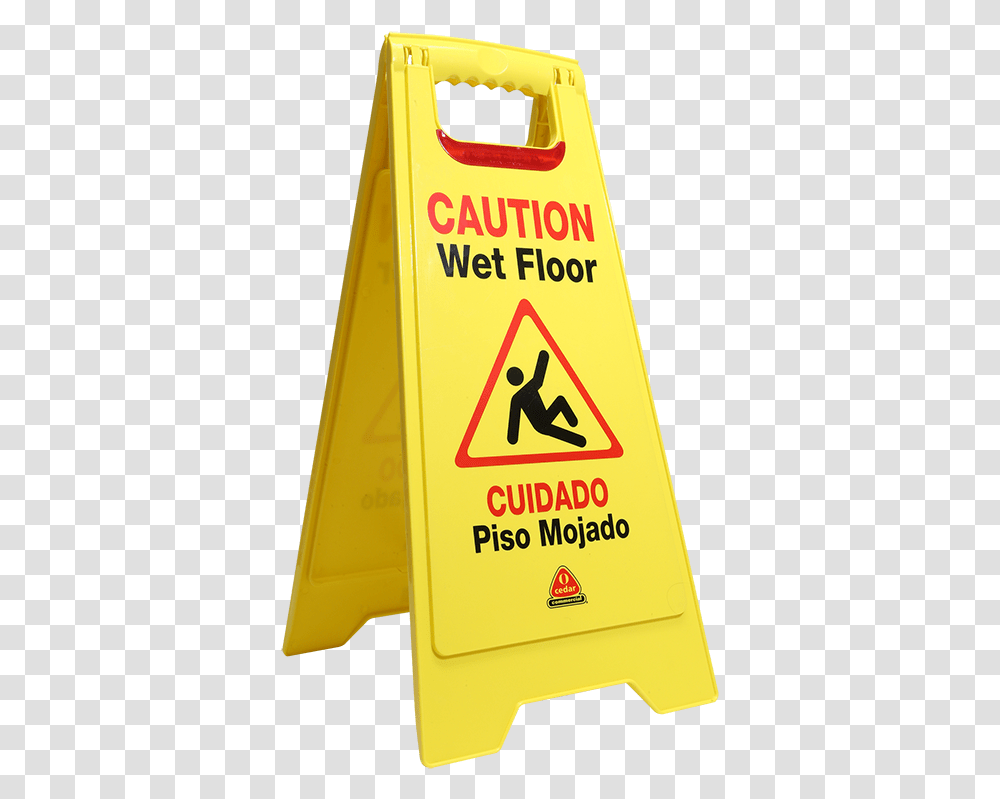 Flashing Floor Safety Sign Slippery When Wet Sign, Road Sign Transparent Png