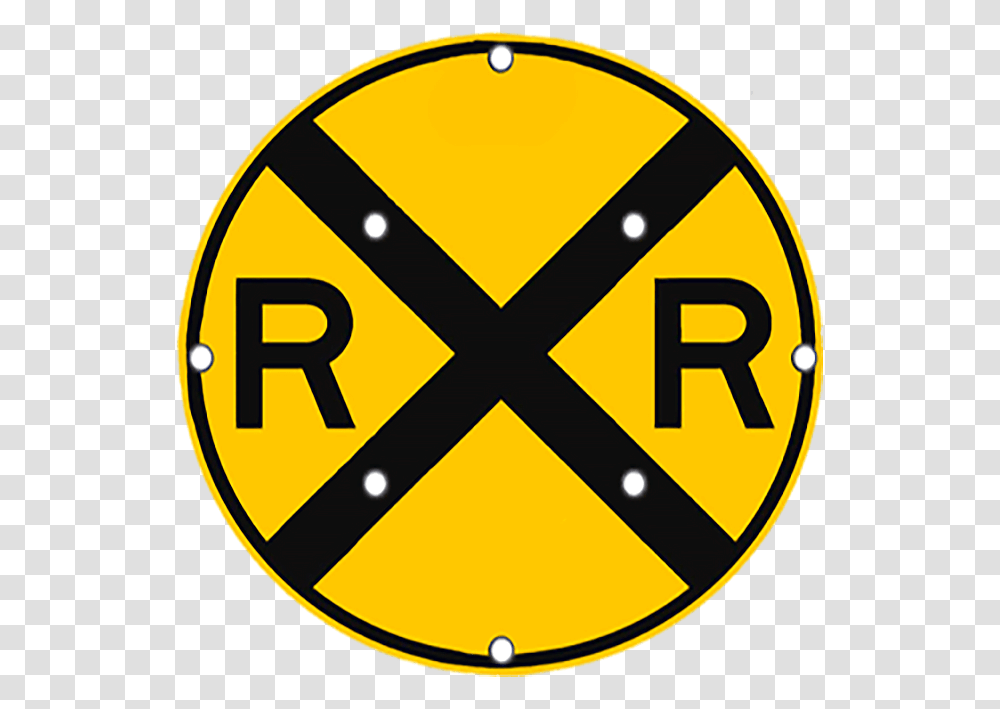 Flashing Grade Crossing Advance Warning Sign Day Traffic Signs Railroad Crossing, Road Sign, Armor, Car Transparent Png