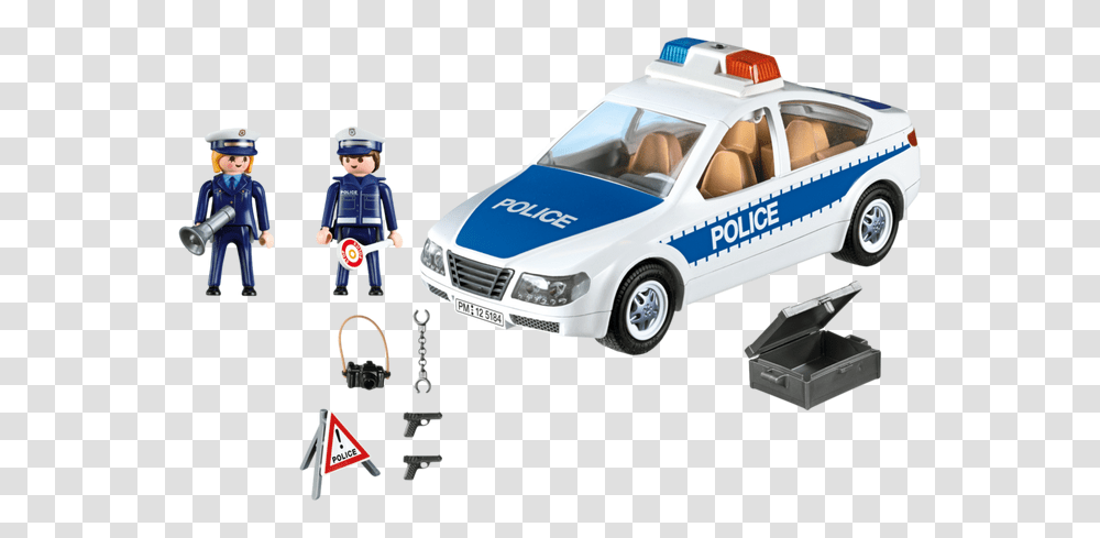Flashing Lights Playmobil Police Car 5184, Vehicle, Transportation, Automobile, Person Transparent Png
