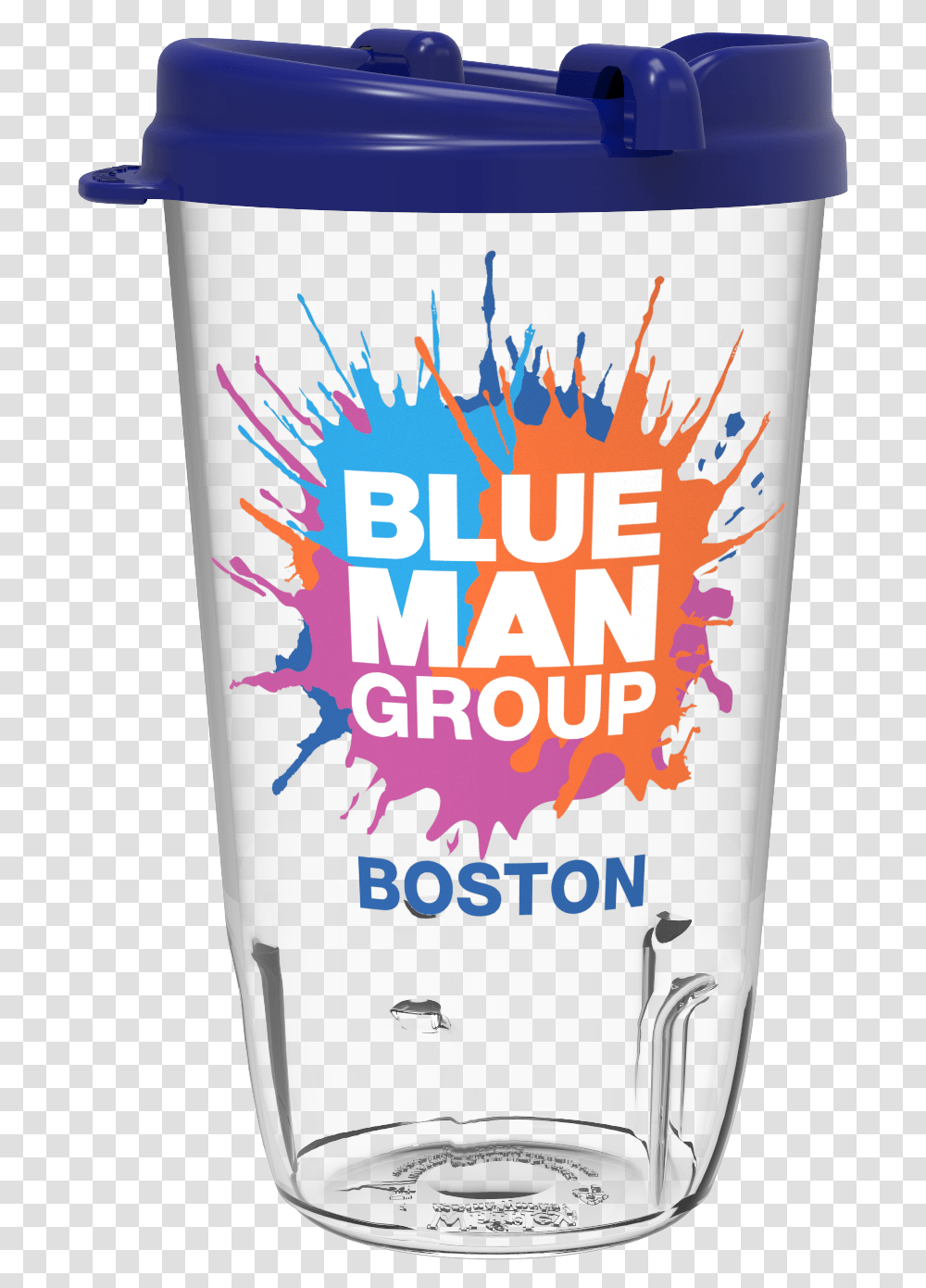 Flashing Tumbler Blue Man Group Logo, Bottle, Shaker, Beverage, Drink Transparent Png