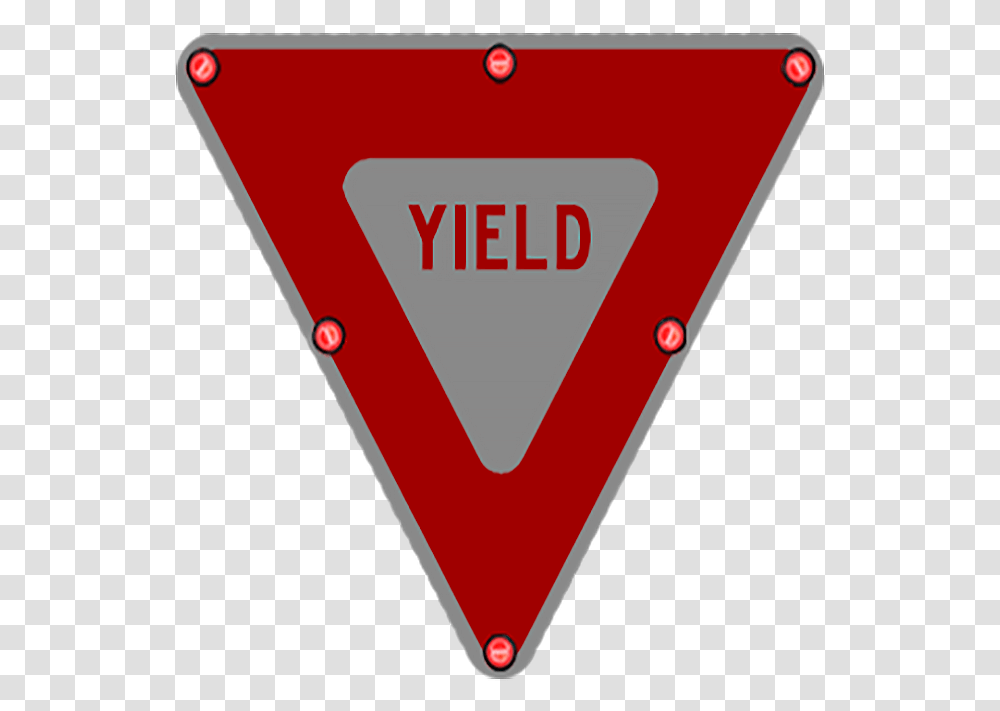 Flashing Yield Sign Night Traffic Sign, Triangle, Road Sign, Logo Transparent Png