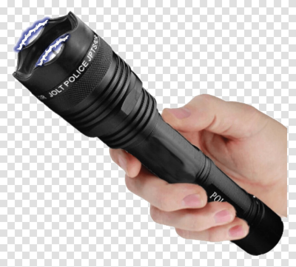 Flashlight Download Image Flashlight Stun Gun, Lamp, Person, Human Transparent Png
