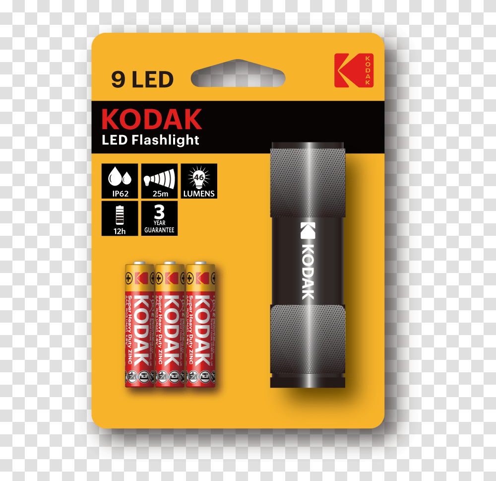 Flashlights Kodak Super Heavy Duty Zinc, Mobile Phone, Cell Phone, Lamp, Label Transparent Png