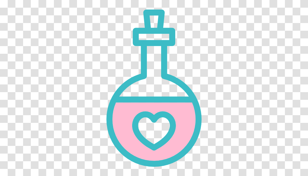 Flask Chemistry Love Romantic Potion Heart Chemical Icon Alcoholic Beverage Clipart, Label, Text, Drink, Bottle Transparent Png