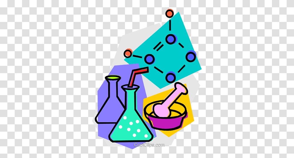 Flasks With Molecular Diagram Royalty Free Vector Clip Art, Drawing, Doodle, Weapon Transparent Png