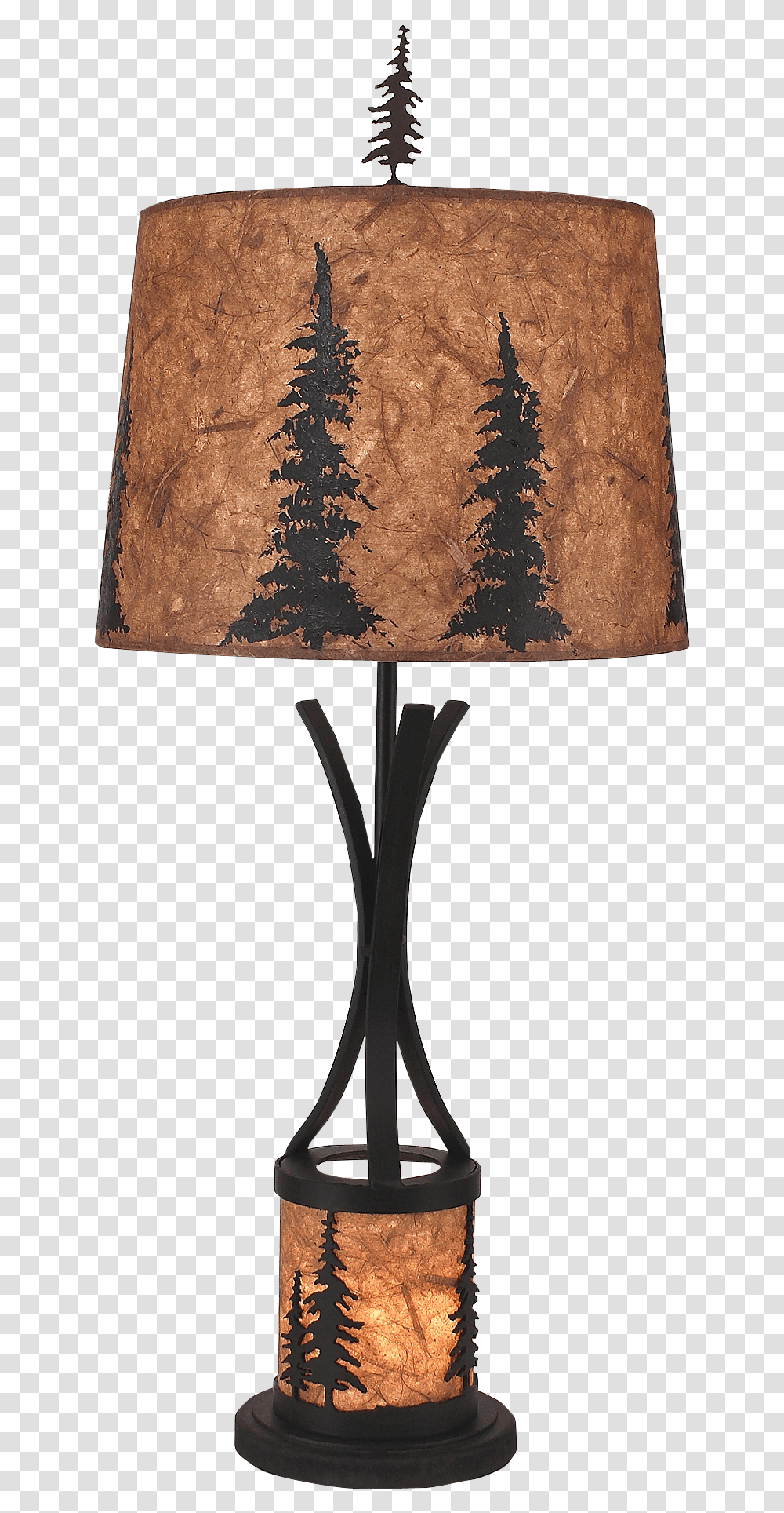 Flat Bar Table Lamp With Feather Tree Scene Night Light Houseplant, Lampshade Transparent Png