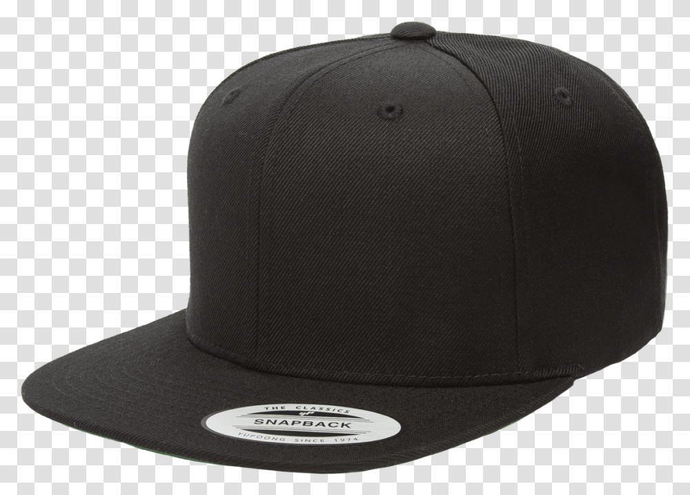 Flat Brim Black Baseball Cap, Apparel, Hat Transparent Png