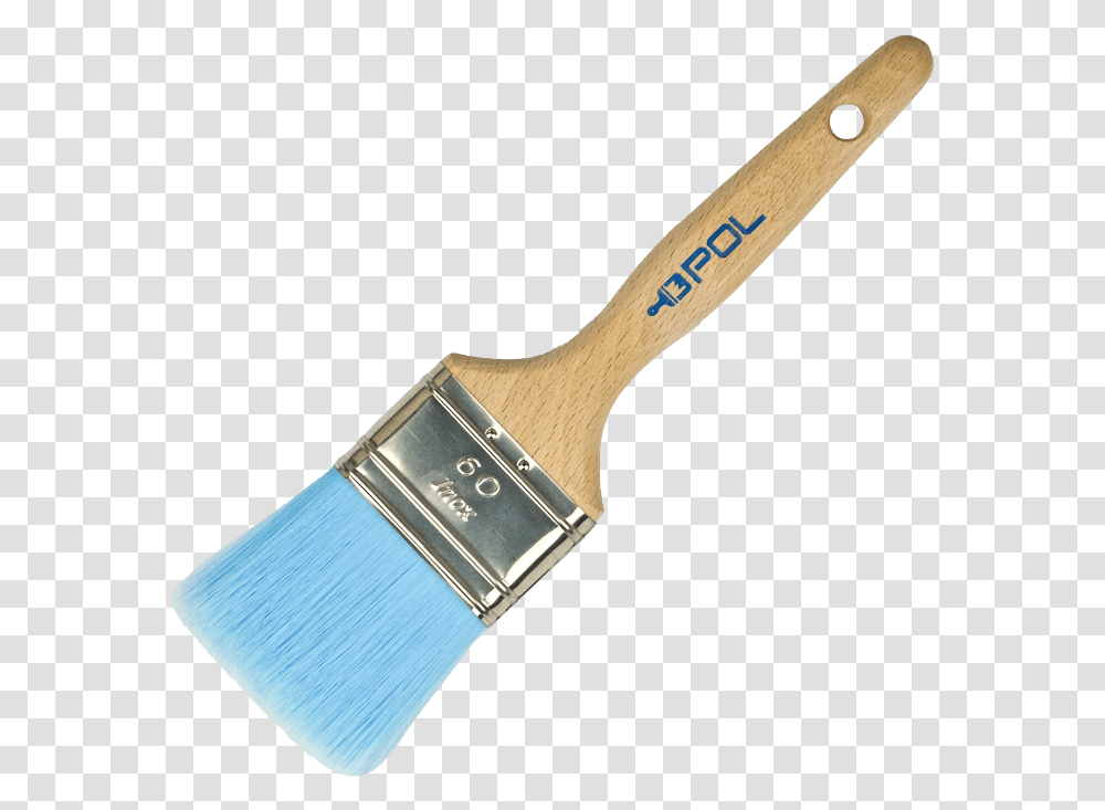 Flat Chalk Brush With Light Blue Filaments Paint Brush, Tool, Toothbrush Transparent Png