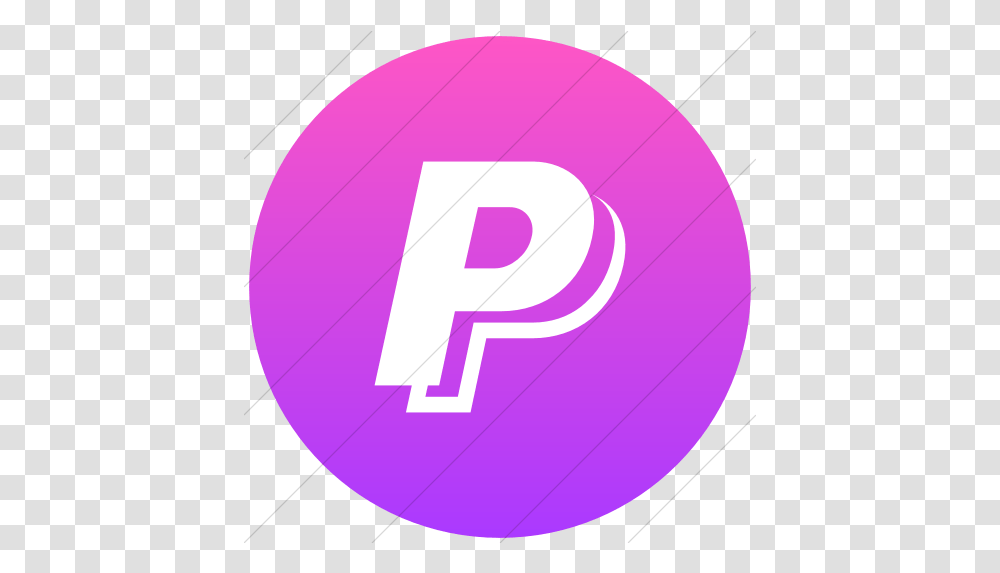 Flat Circle White Paypal White Logo, Purple, Sphere, Balloon, Text Transparent Png