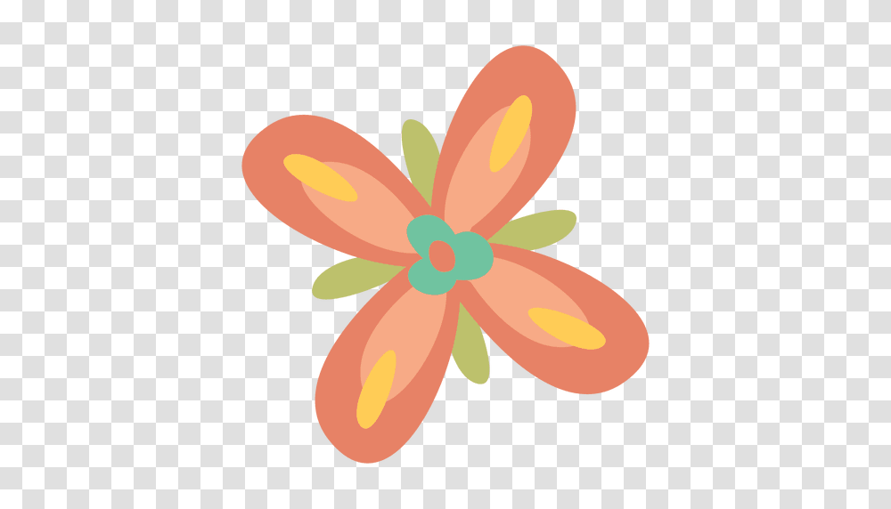 Flat Colorful Flower Doodle, Floral Design, Pattern Transparent Png