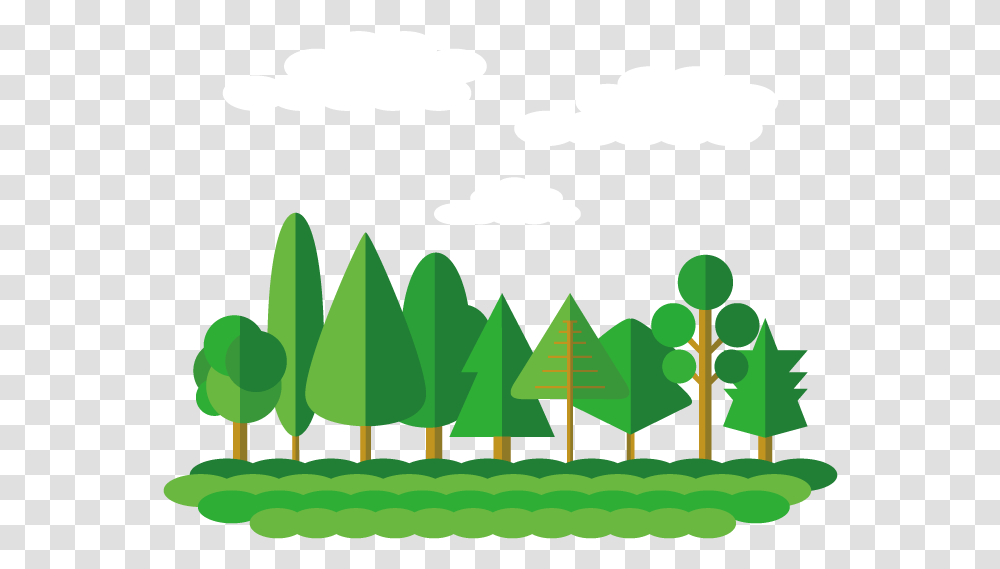 Flat Design Forest Tree Flat Tree Vector, Outdoors, Nature Transparent Png