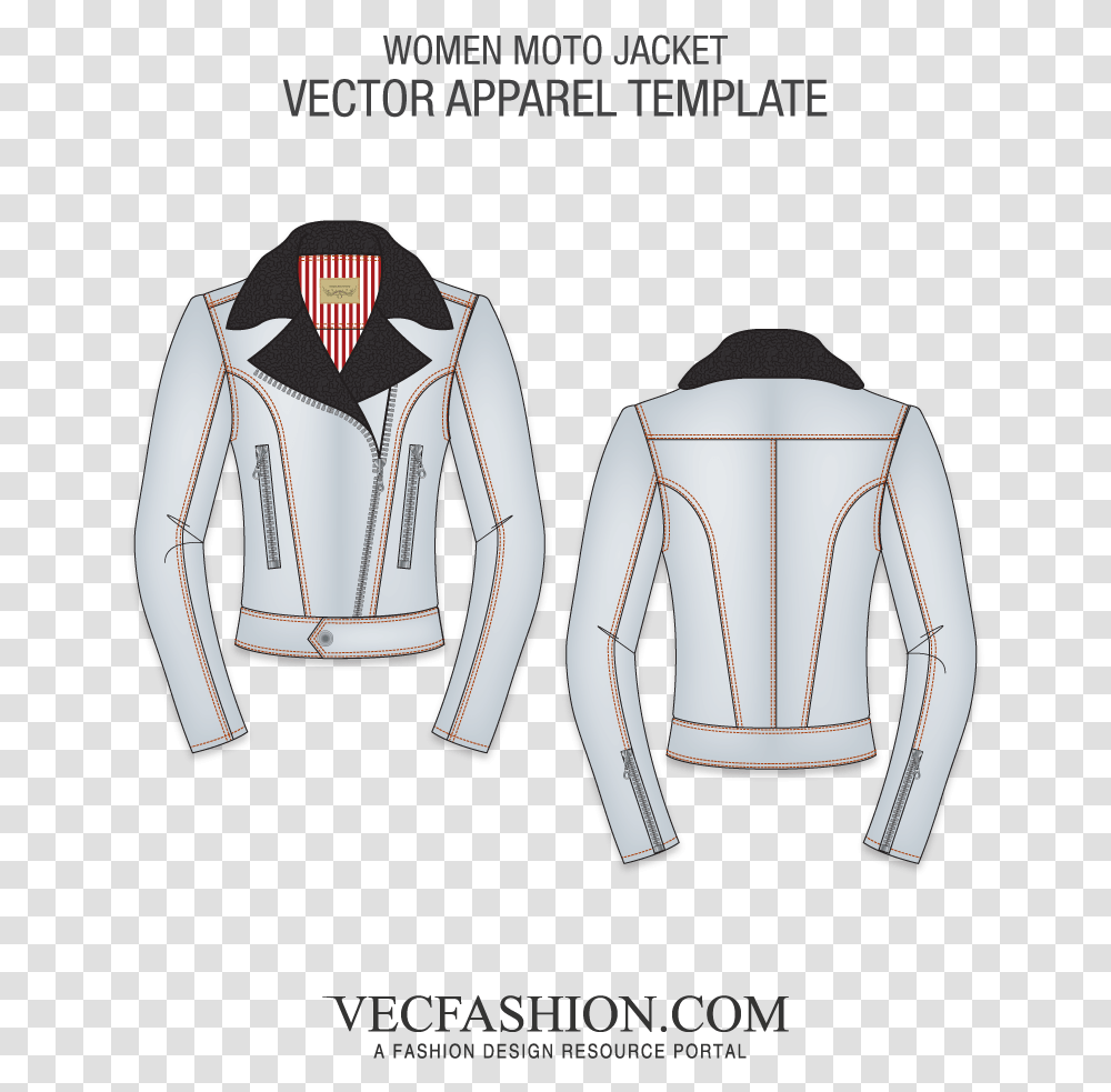 Flat Drawing Leather Jacket Jacket Flat Sketch For Men, Apparel, Long Sleeve, Coat Transparent Png