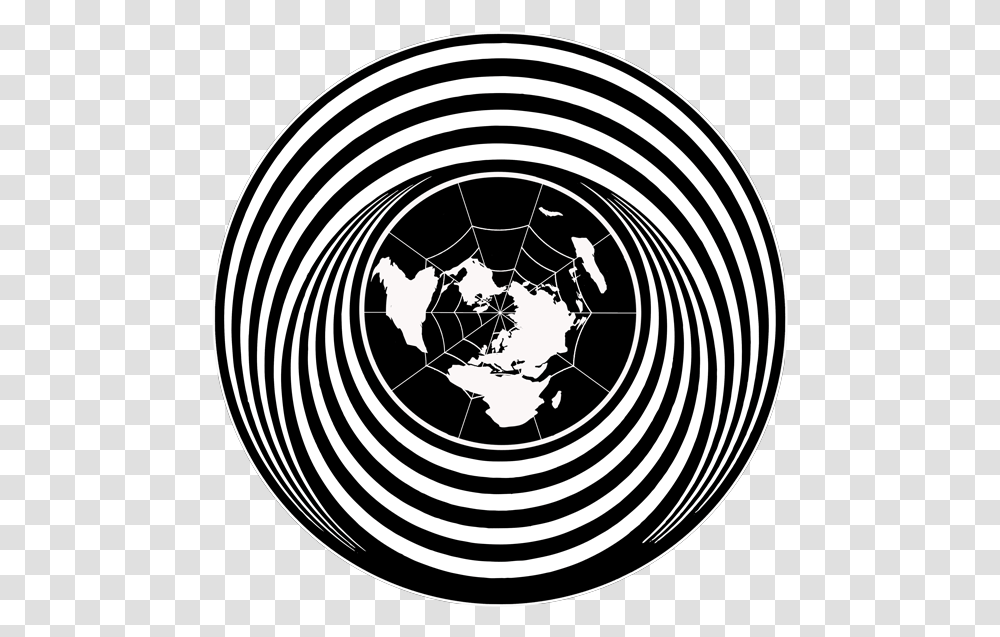 Flat Earth Official Website And Flat Earth Band Logo, Spiral, Rug, Coil, Symbol Transparent Png