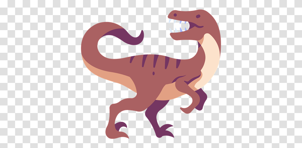 Flat Elociraptor Dinosaurs Icons Animal Figure, Reptile, T-Rex Transparent Png