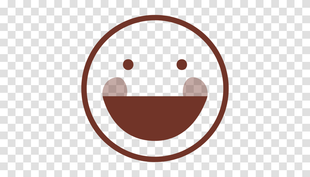 Flat Excited Emoji Icon, Logo, Trademark, Badge Transparent Png
