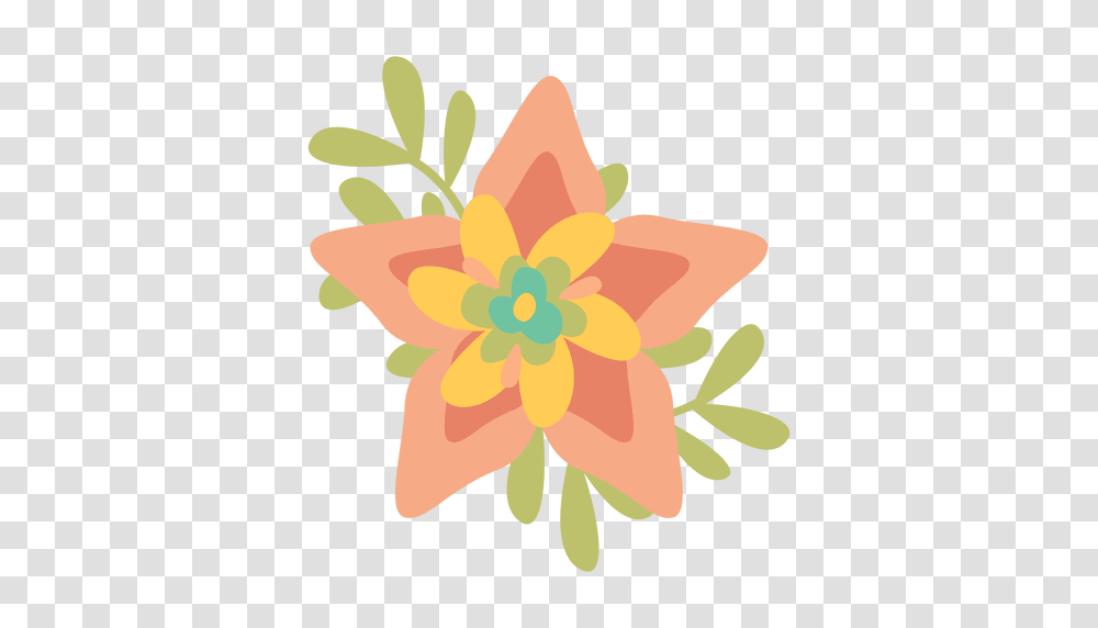 Flat Flower Doodle, Floral Design, Pattern Transparent Png