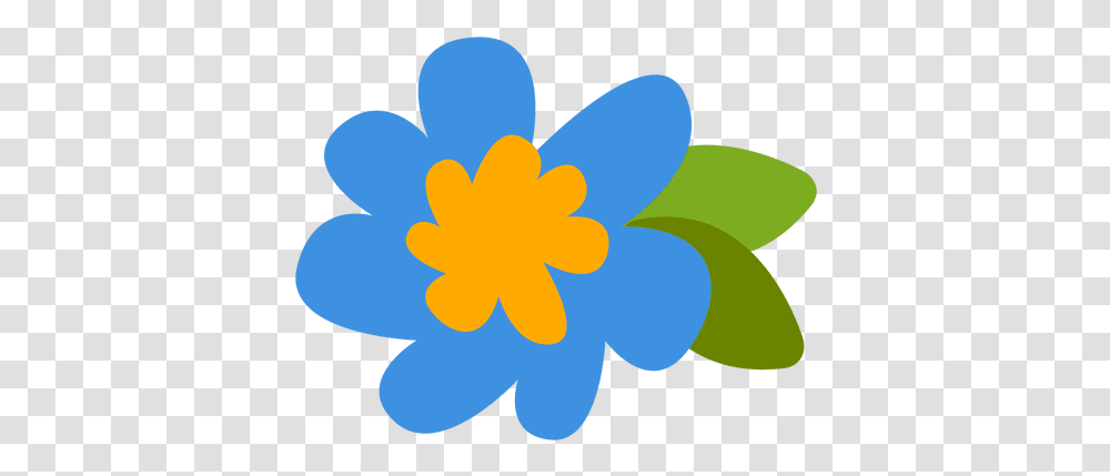 Flat Flower Illustration & Svg Vector File Blue Flower Illustration, Graphics, Art, Floral Design, Pattern Transparent Png