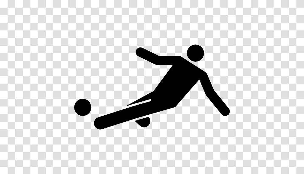 Flat Football Icon, Person, Human, Silhouette, Sport Transparent Png