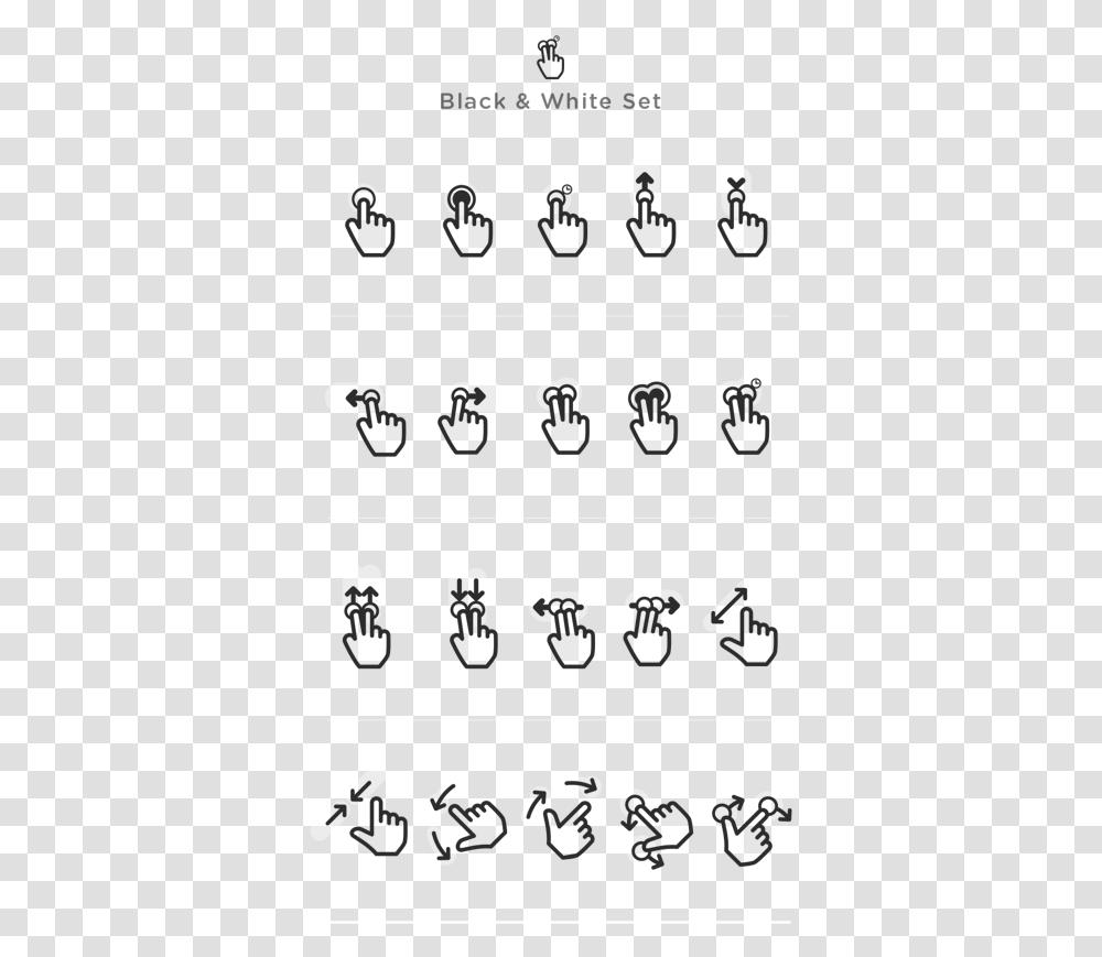 Flat Gesture Icons Pack Free Psd Eps, Stencil, Hand Transparent Png