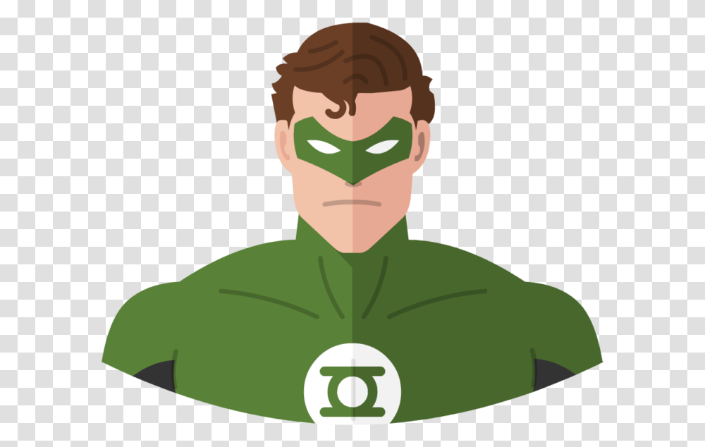Flat Heroes Icons Synth Full Green Lantern, Plant, Person, Leaf, Label Transparent Png